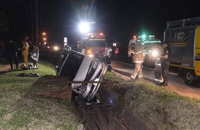 Camioneta involucrada en el accidente.