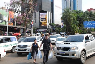 Panorama en Ciudad del Este este sábado, Día de la Independencia en Brasil.
