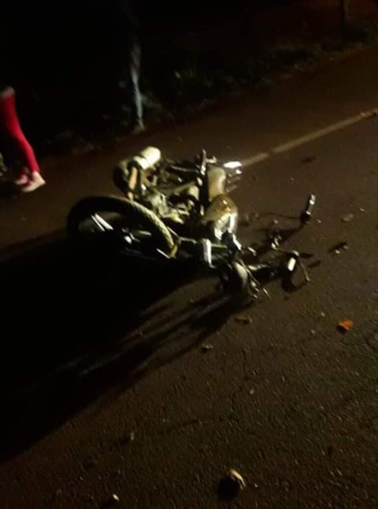 Accidente fatal en motocicleta ocurrido en el municipio de San Roque González de Santa Cruz, Paraguarí.