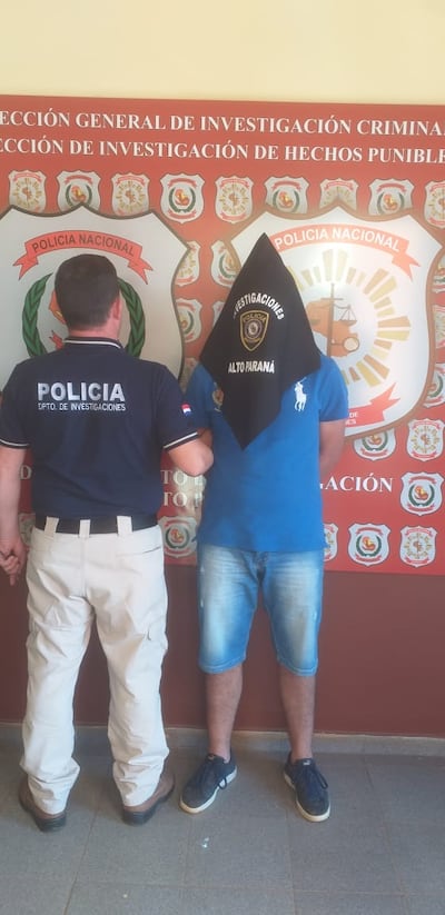 Óscar Germán Vázquez González, alias Chuchu'i, el segundo detenido por el asesinato de un cambista en Ciudad del Este.
