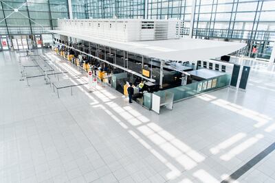 Una terminal casi desierta.