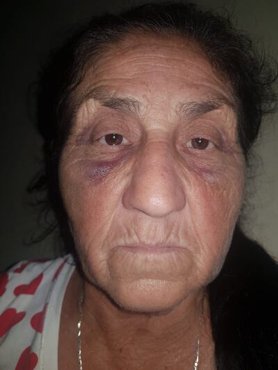 Romualda González, denunciante.