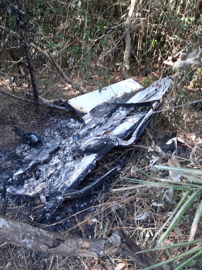 Restos de avioneta siniestrada en Ñeembucú.
