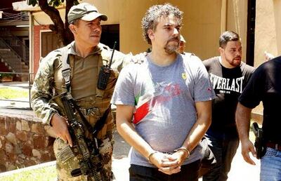 Marcelo Pinheiro, alias "Marcelo Piloto", durante su detención en Paraguay.