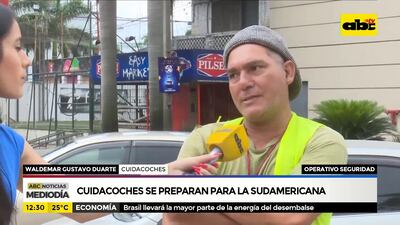 Cuidacoches se preparan para la Sudamericana