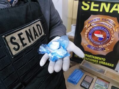 Droga incautada durante el allanamiento.