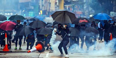 Los paraguas siguen siendo el símbolo de las protestas pro democracia del pueblo de Hong Kong, contra la dictadura totalitaria comunista que rige en China.