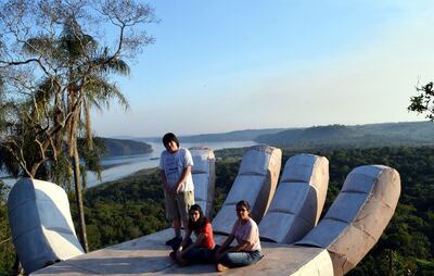 La “Mano jesuítica” ubicada en el centro turístico “Sendero de los jesuitas”.
