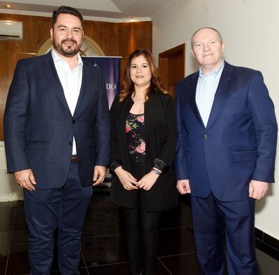 Olavi Linkola, Jessica Lezcano y Walter Ismachowiez.