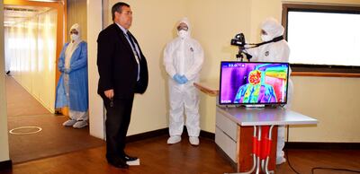 Ayer presentaron el escáner en el aeropuerto. El aparato ya funciona y se hace seguimiento de pasajeros de países que llegan de zonas donde se registran casos de coronavirus.