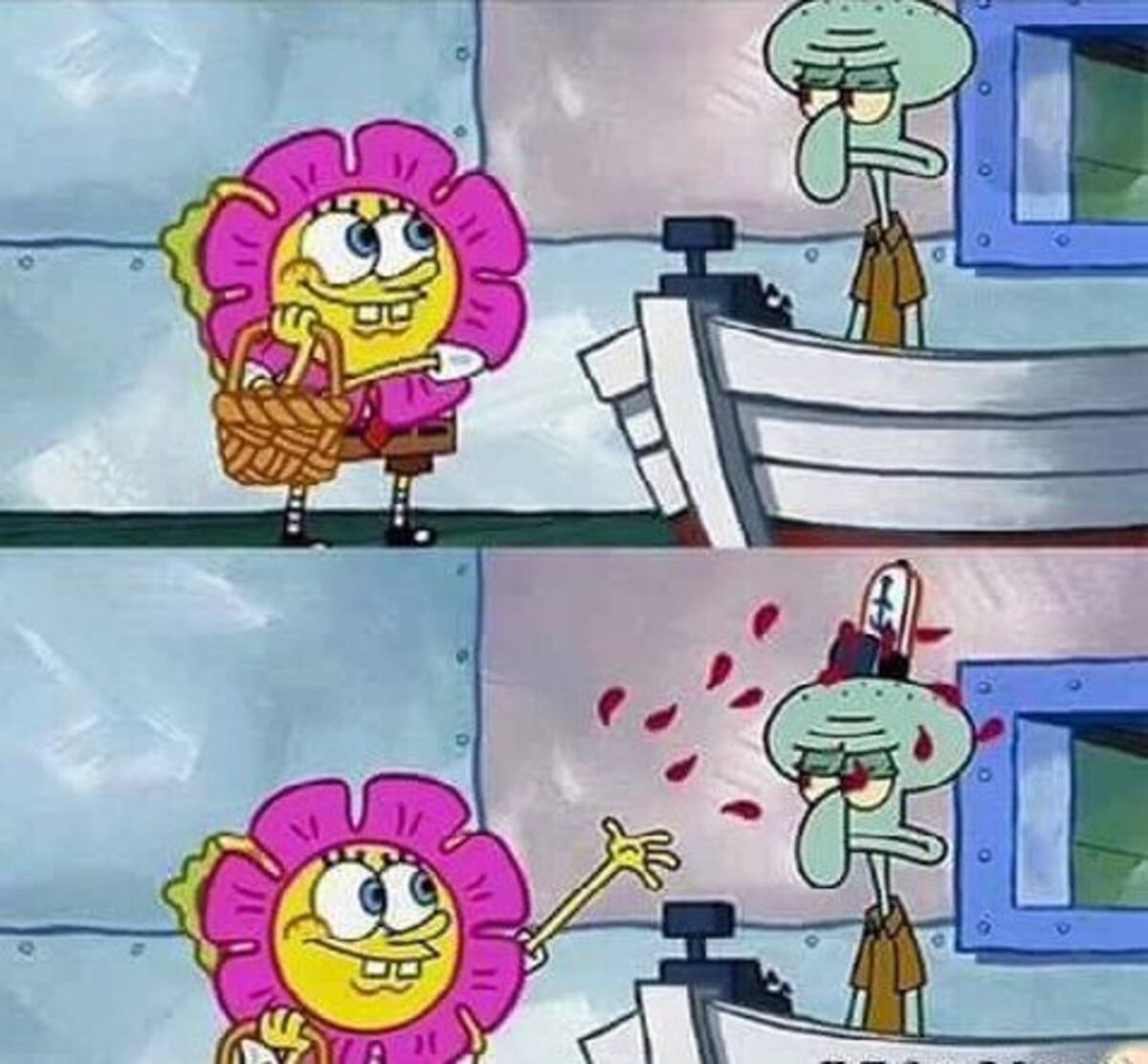 calamardo y bob esponja