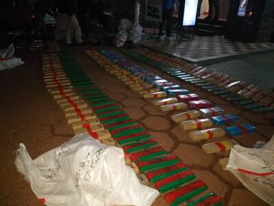 Marihuana incautada en Pedro Juan Caballero.