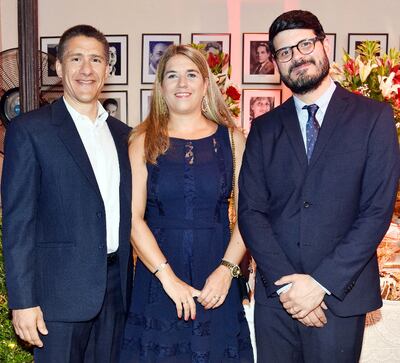 William Wilka, Claudia de Marco y Jorge Gross Brown.