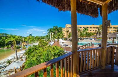 El Mabu Thermas Grand Resort es considerado el mayor centro de recreación hotelera de Foz do Iguazú.