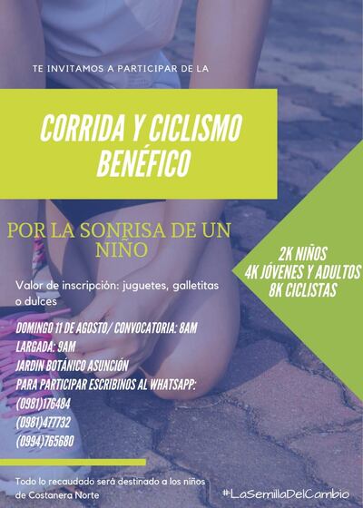 El grupo juvenil “La semilla del camino” organiza una corrida solidaria.