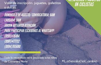 El grupo juvenil “La semilla del camino” organiza una corrida solidaria.