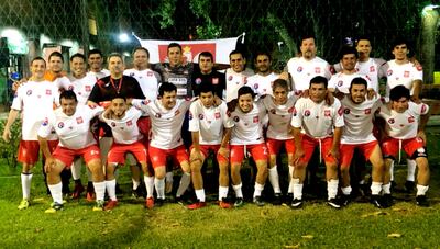 Nutrida dotación del elenco de Copaco/Vox, que llega a la final de la “Copa Integración 2019”, para pelear el título a su par del Unión HCD, esta noche.