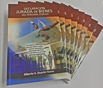 Fue lanzado al mercado el libro que tiene como título “Declaración jurada de bienes del personal público”, en el cual el autor efectúa un análisis crítico de la Ley N° 5033/13 que establece las exigencias de la presentación de aquellos datos.