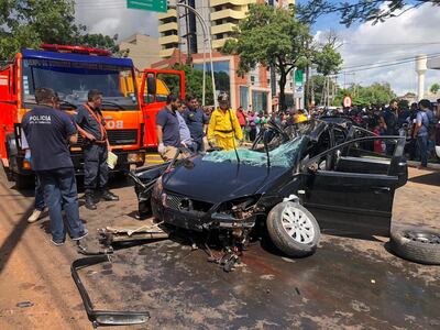La velocidad fue un condimento del  violento accidente.