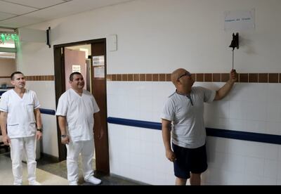 El Dpto. de Oncología de Adultos es la primera en tener el timbre a nivel país, comentaron las licenciadas en enfermería.