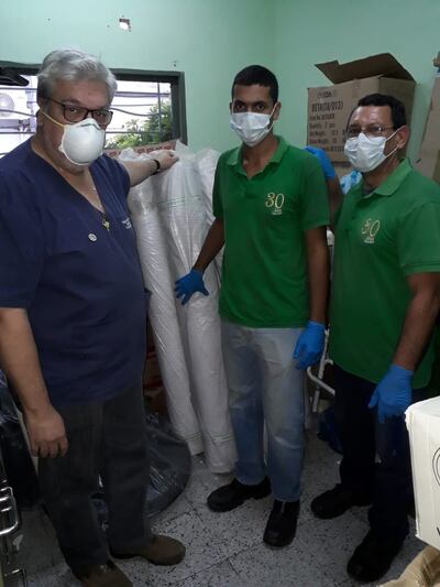 El director del Ineram, doctor Felipe González, se mostró muy agradecido con la donación de Unicentro.