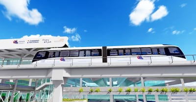 En la maqueta que presentó Fepasa y MOPC se puede notar el modelo del tren ligero elevado.