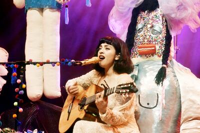 Mon Laferte durante el concierto que ofreció en Paraguay, el pasado mes de febrero.