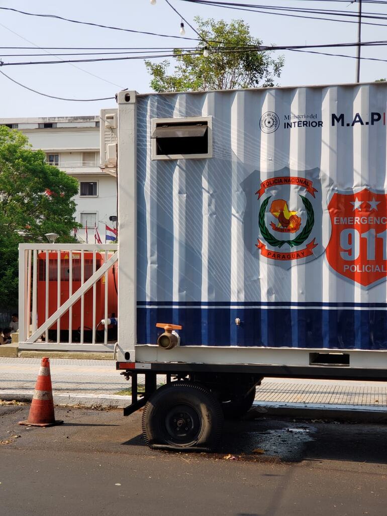 El puesto policial interactivo en zona de Barrio Obrero, Asunción / Gentileza, Policía.