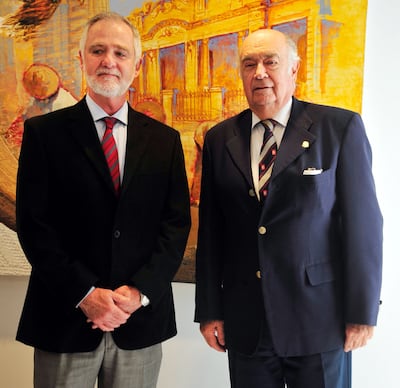 Alberto Urrutia y el Esc. Luis María Zubizarreta.