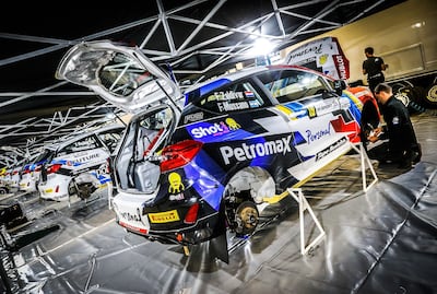 El Ford Fiesta R2T que será utilizado por segundo año consecutivo por el piloto compatriota Fabrizio Zaldívar en el Campeonato Mundial Júnior, certamen que arranca el próximo mes en la nieve de Suecia.