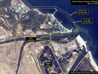 Abajo al centro, indicado en inglés, la estación ferroviaria donde se encuentra el tren que sería del dictador norcoreano.