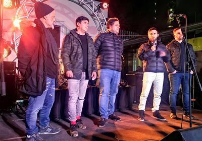 El fundador del festival, José Palazzo (izquierda), junto a los productores y auspiciantes, ofreció detalles del evento.