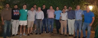 La comisión directiva de la URP, presidentes del top 8 y Marco Trovato.