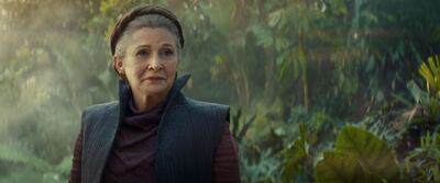Carrie Fisher en "Star Wars: El ascenso de Skywalker".