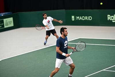 Entrenamiento de Argentina de cara a la Copa Davis.