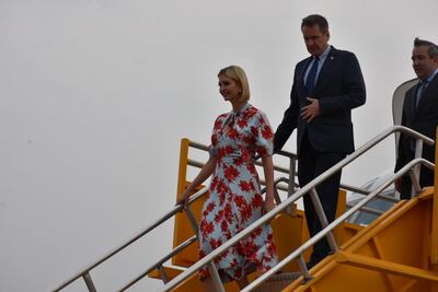 Ivanka Trump a su llegada a Paraguay.