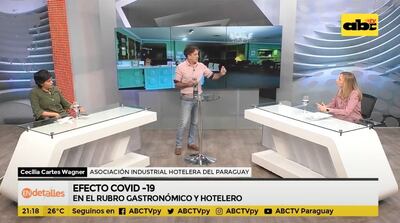 Aramí O’Hara y Cecilia Cartes, en el programa  conducido por Enrique Vargas Peña.