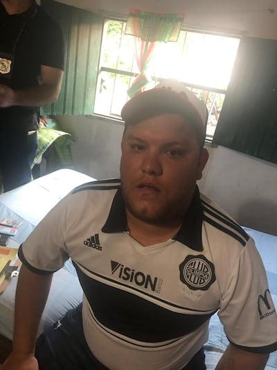 Armando David Muñoz Marecos, detenido.