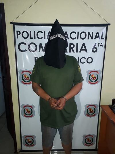 César Antonio Acuña Areco, detenido.