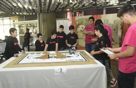 La pista con desafíos que deben superar los robots.