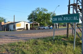 Fachada del puesto policial Loma Porã, ubicada en el departamento de Presidente Hayes.