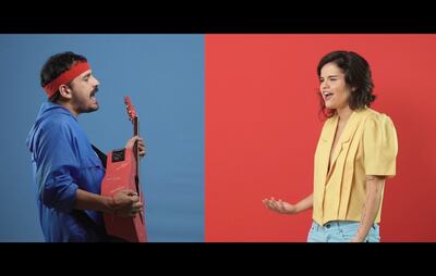 Mauri Rodas y María Quevedo, en una escena del videoclip de la canción “Fuego”, el cual fue dirigido por Guten.