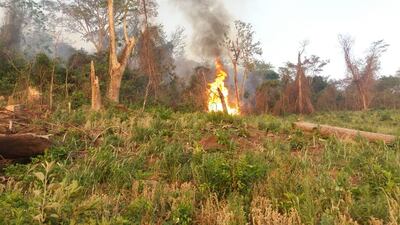 Incendios en Cerro Corá y Cerro Verde.