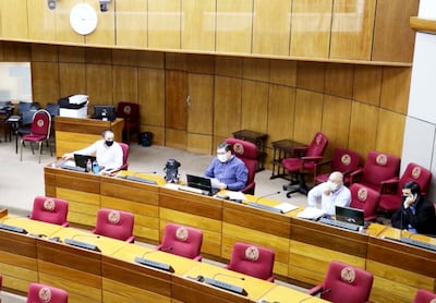 La reunión de la mesa directiva y líderes de bancada se realizó de manera virtual con el titular del Senado Blas Llano (PLRA).