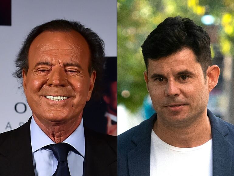 La combinación de fotos de Julio Iglesias y Javier Sánchez Santos.