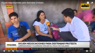 Por más que se manifestaron, los empleados no lograron cobrar más de G. 300.000 antes de la Nochebuena.