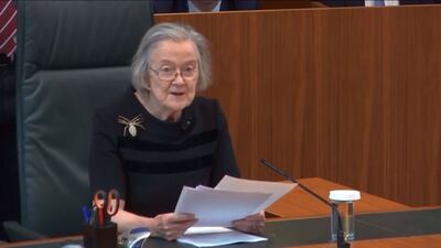 Lady Brenda Hale, presidenta de la Corte Suprema británica.