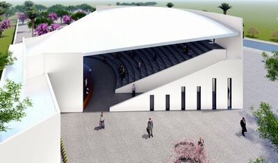 La maqueta del anfiteatro “Rafael Rojas Doria”, cuya palada inicial será mañana, sábado. La obra, de
G. 1.200 millones, estaría lista a fin de año.