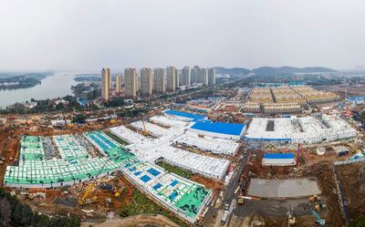 Hospital Huoshenshan, en Wuhan, construido en solo diez días.