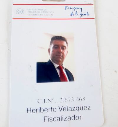 Foto de la credencial de Heriberto Velázquez Cabañas.